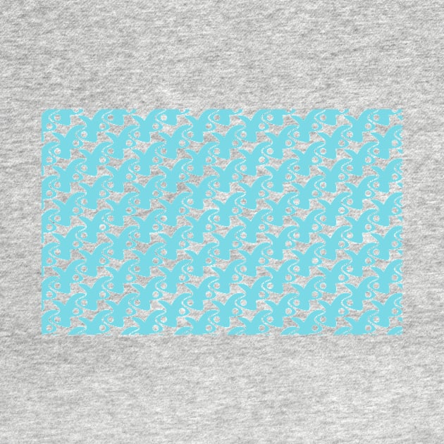 Weird bunny like abstract pattern blue by ramith-concept